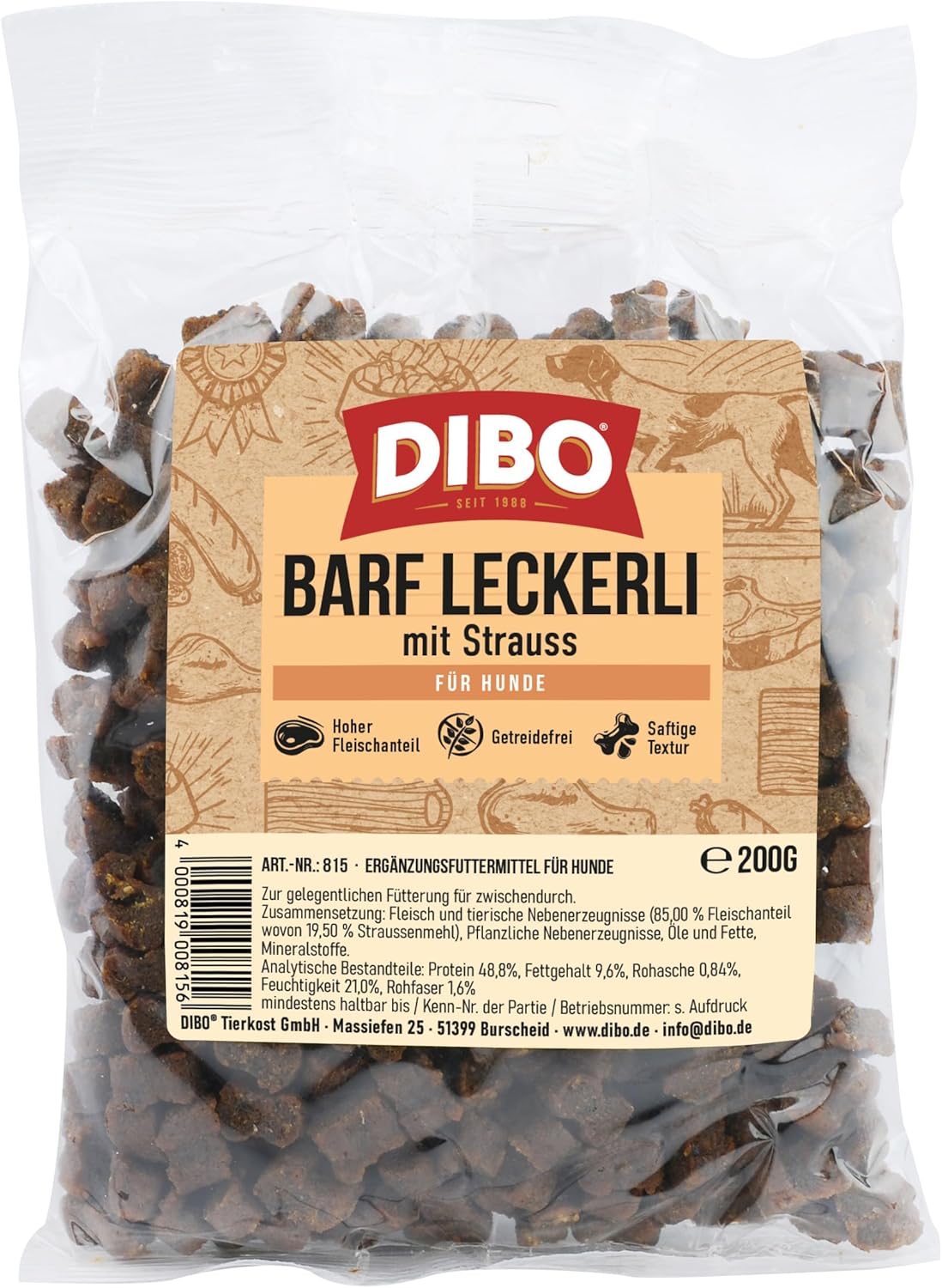 DIBO Barf Leckerli Hundeleckerlis, Pferde-, Wild- und Straußen-Hundesnack, kleine und praktische Trainingshundeleckerli, zuckerfrei, gesund und lecker, 200 g DIBO Barf Leckerli Hundeleckerlis, Pferde-, Wild- und Straußen-Hundesnack, kleine und praktische Trainingshundeleckerli, zuckerfrei, gesund und lecker, 200 g